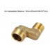 2 Pcs Solid Brass Bathtub Shower Faucet Adjustable Swing Arm